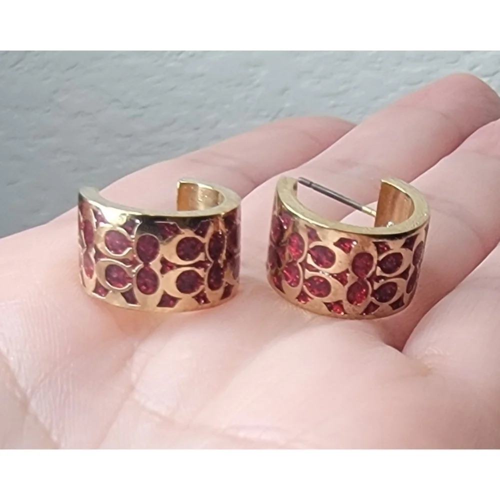NWT Coach Hoop Earrings - Picture 6 of 6